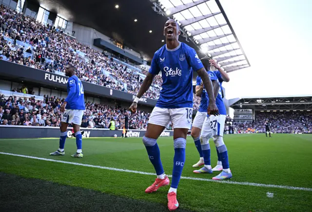 Ashley Young of Everton celebrates