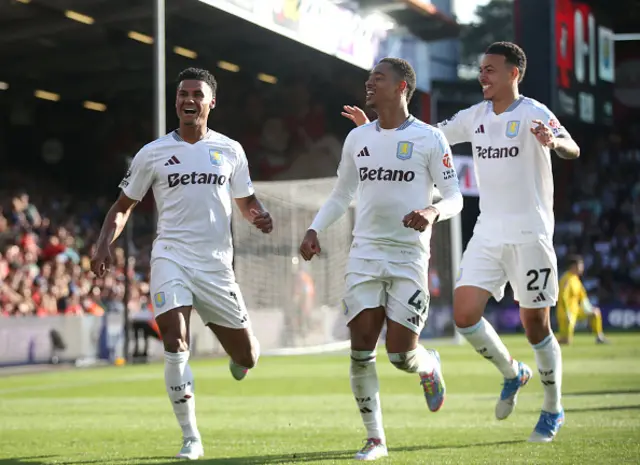 Ollie Watkins of Aston Villa celebrates