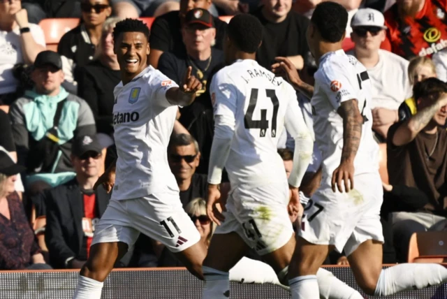 Aston Villa's Ollie Watkins celebrates