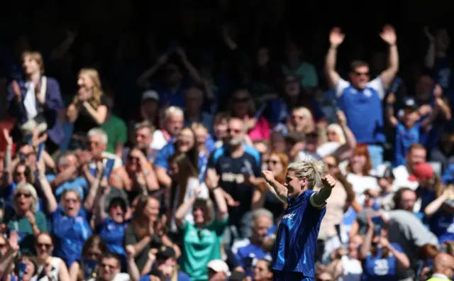 Millie Bright celebrates