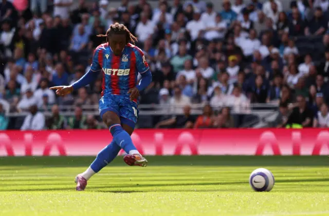 Crystal Palace's Eberechi Eze scores their second