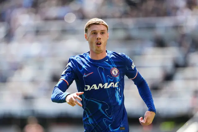 Cole Palmer of Chelsea looks on during the Premier League match between Newcastle United FC and Chelsea FC at St James' Park on May 11, 2025 in Newcastle upon Tyne, England.