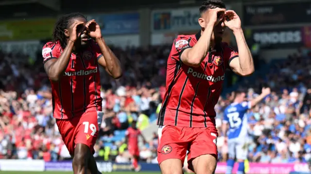 Walsall celebrate scoring