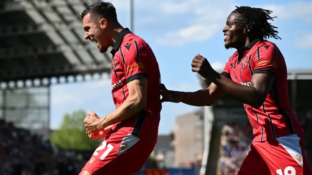 Walsall celebrate scoring