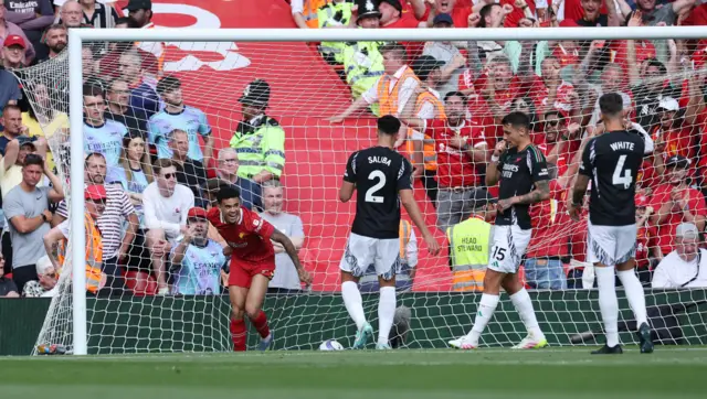 Luis Diaz celebrates.
