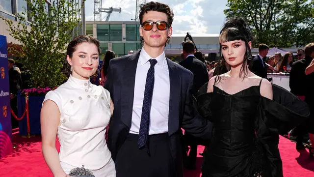 Lola Petticrew, Anthony Boyle and Hazel Doupe on the red carpet
