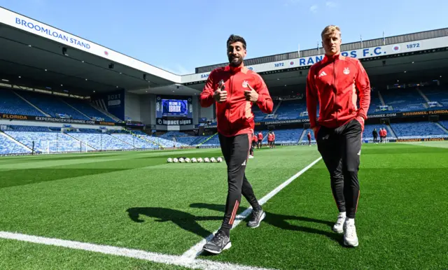 Aberdeen's Oday Dabbagh (left) and Jeppe Okkels