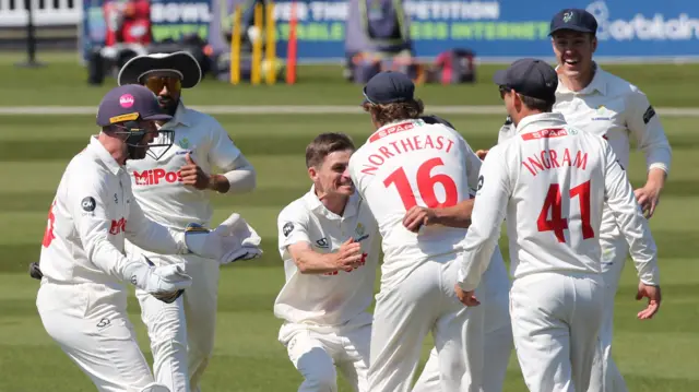 Andy Gorvin celebrates