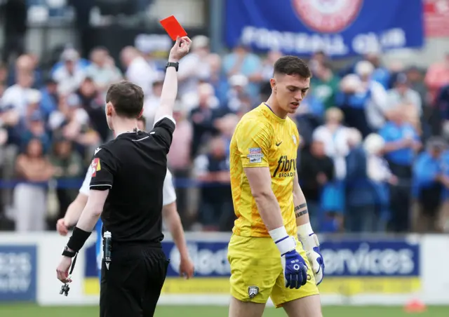 Little is shown a red card