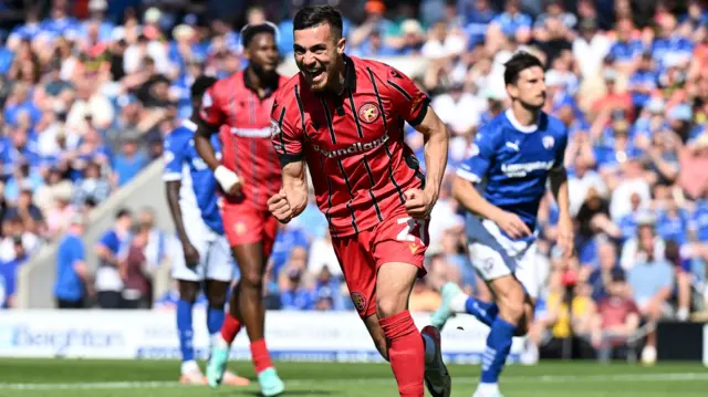 Taylor Allen celebrates scoring