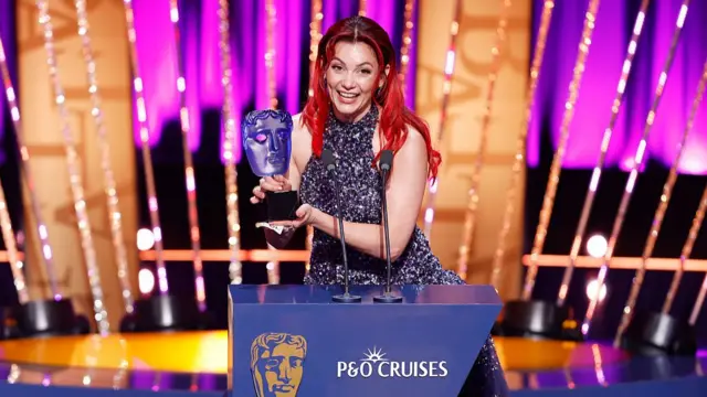 Diane Buswell with a Bafta