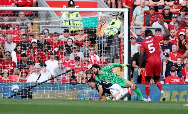 Arsenal's Mikel Merino scores their second goal