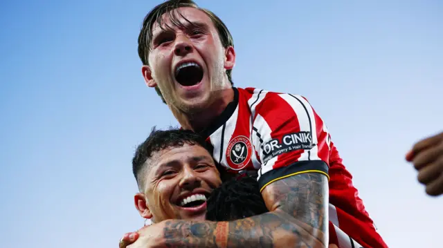 Sheffield United celebrate