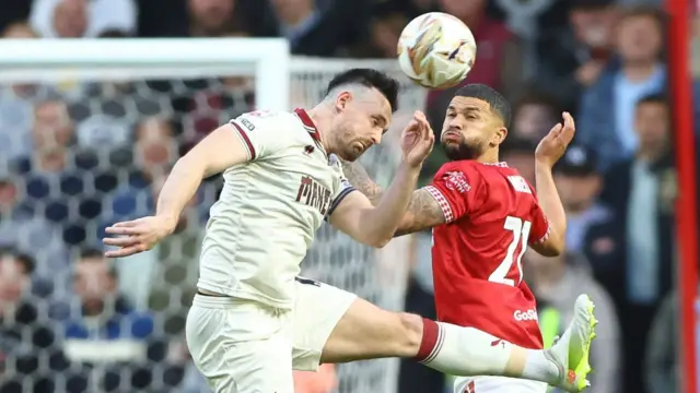 Jack Robinson in action in the first leg