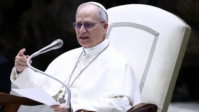 Pope Leo gives news conference