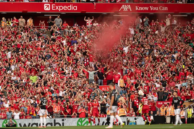 Liverpool fans at Anfield
