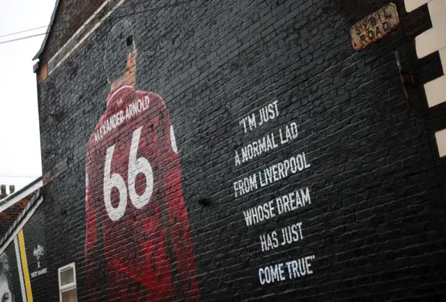 Trent Alexander-Arnold mural at Anfield