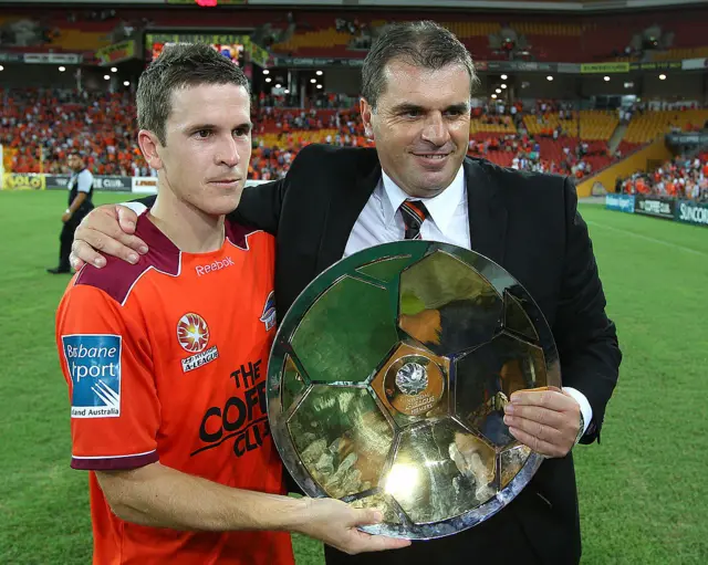 Ange Postecoglou with A-League Premiership
