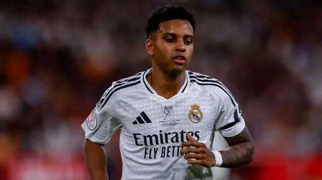 Rodrygo of Real Madrid is in action