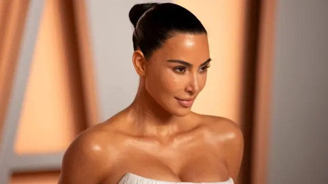Kim Kardashian attends the 2025 Vanity Fair Oscar After Party