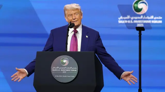 Trump on stage