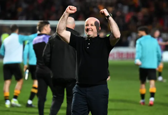 David Martindale celebrates