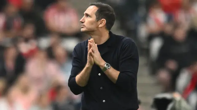 Frank Lampard manager of Coventry City rues a missed chance on goal
