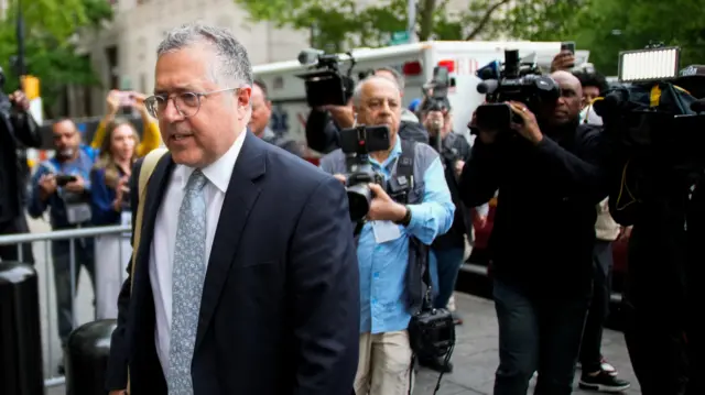 Sean "Diddy" Combs' lawyer Marc Agnifilo arrives at court for Sean "Diddy" Combs sex trafficking and racketeering conspiracy trial at U.S. court