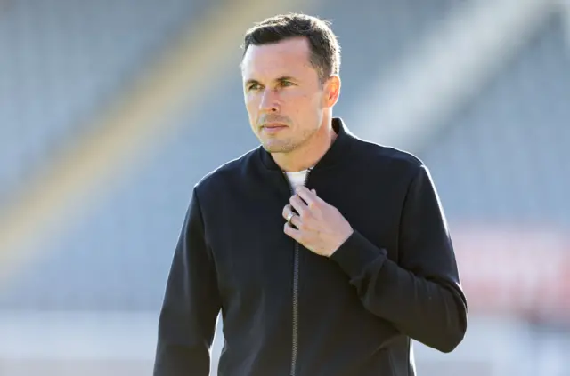 Tony Docherty makes two changes from the defeat by Kilmarnock. Aaron Donnelly misses out altogether and Scott Tiffoney drops to the bench.  Clark Robertson and Oluwaseun Adewumi are the players to start instead.  County change three from the disappointing defeat to St Johnstone. Michee Efete returns, alongside Nohan Kenneh and Eli Campbell.  George Harmon, Kieran Phillips are named among the subs instead, while there's no sign of Zac Ashworth.