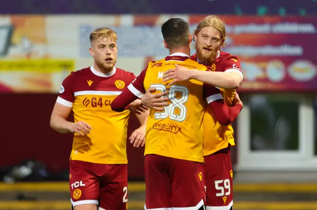Luke Armstrong celebrates