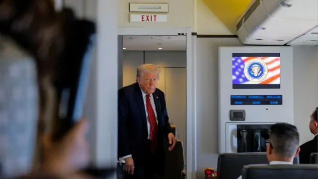 Trump aboard Air Force One