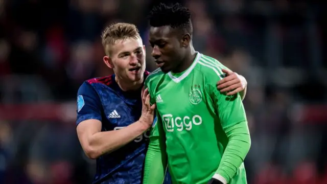 De Ligt and Onana for Ajax in 2017