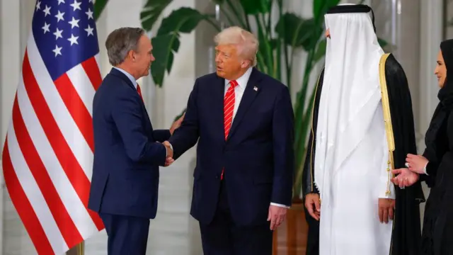 Trump greets Boeing CEO Kelly Ortberg