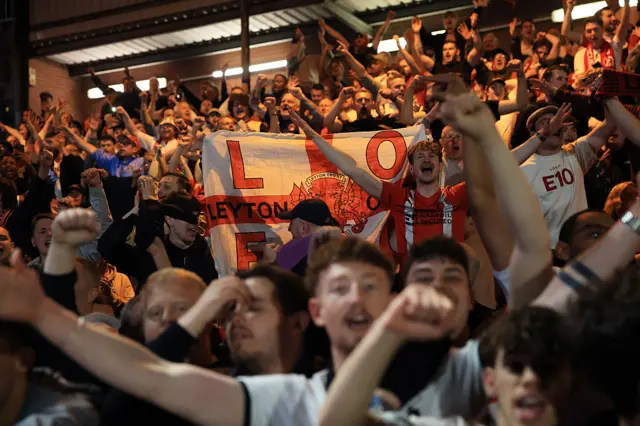 Orient fans celebrate