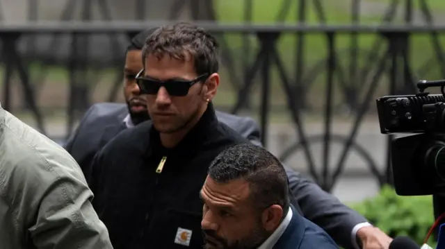 Alex Fine, Cassie Ventura's husband, arrives in court