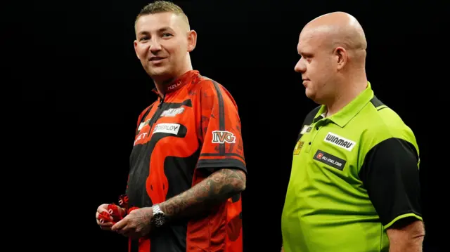 Nathan Aspinall and Michael van Gerwen