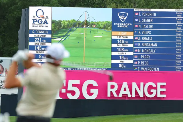 A picture of the leaderboard at the practice ground