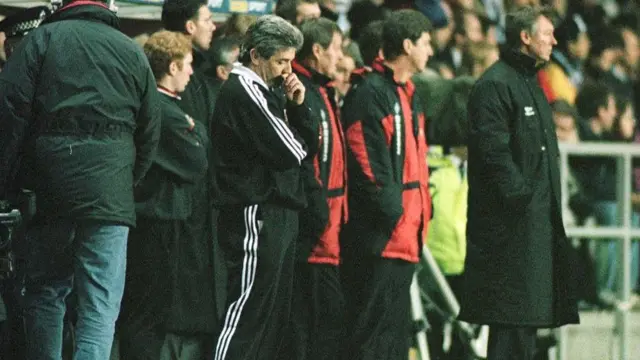 Keagan and Ferguson on the sidelines