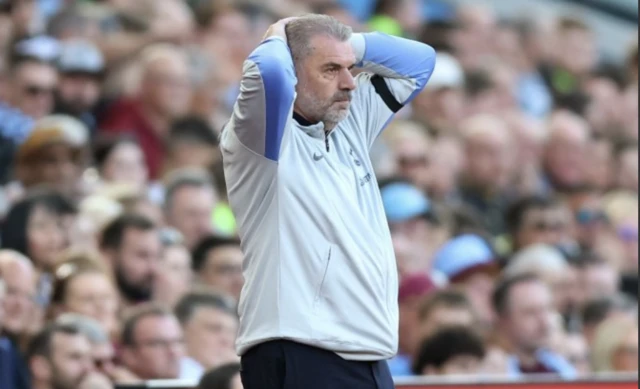 Tottenham Hotspur manager Ange Postecoglou reacts
