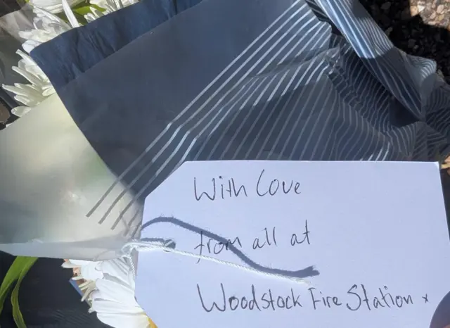 A message of condolence from the fire station staff