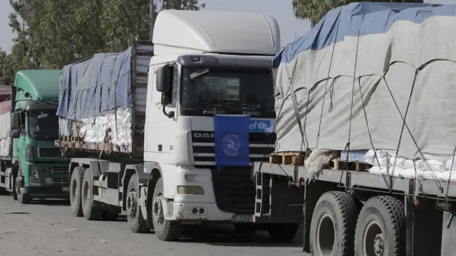 WHO aid trucks