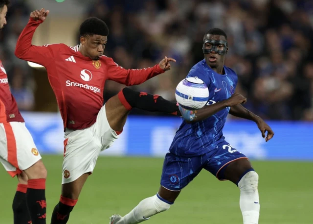 Manchester United's Amad Diallo in action
