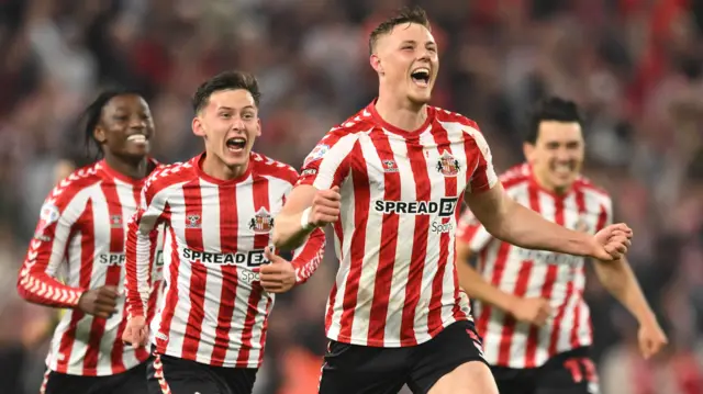 Sunderland players celebrating