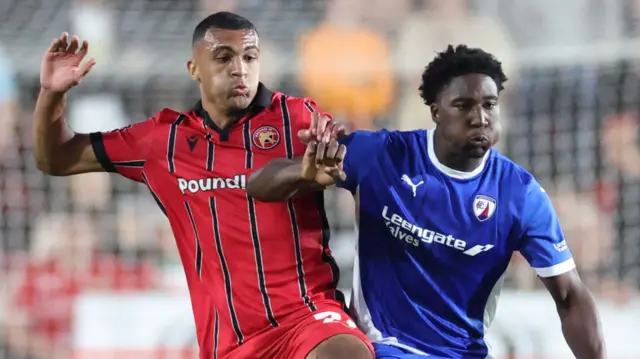 David Okagbue of Walsall and Aribim Pepple of Chesterfield