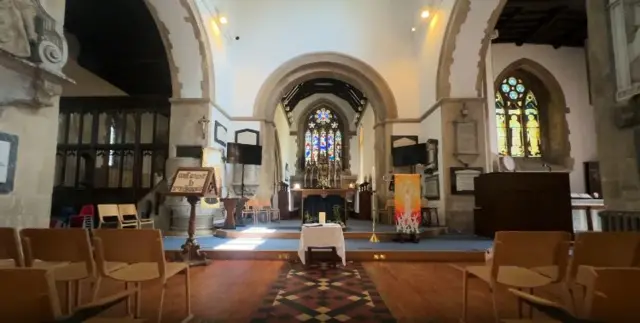 Interior of St Edburg's Church