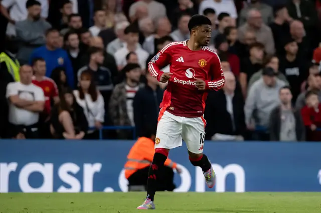 Amad of Manchester United in action