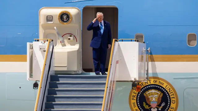 Donald Trump on Air Force One