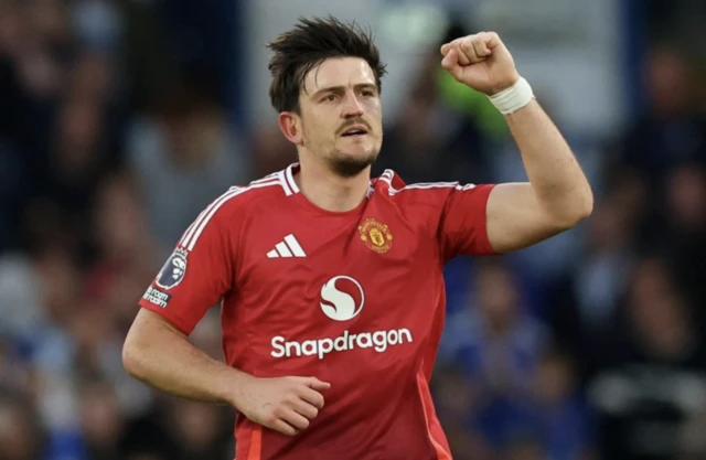 Manchester United's Harry Maguire celebrates