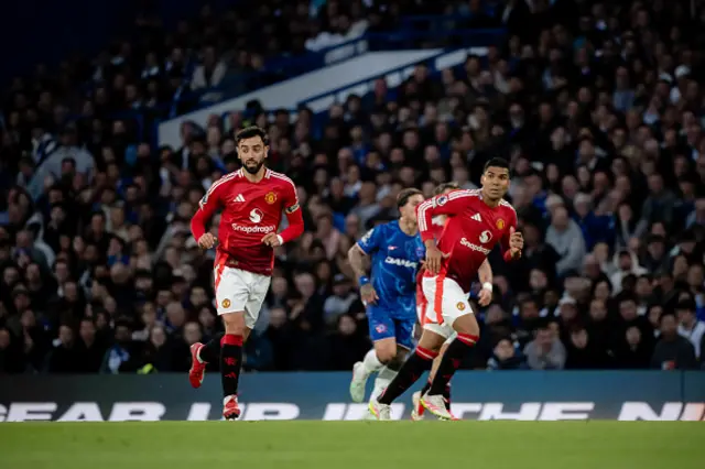 Bruno Fernandes of Manchester United in action