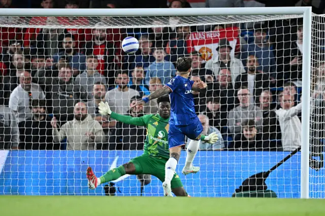 Enzo Fernandez of Chelsea misses a chance